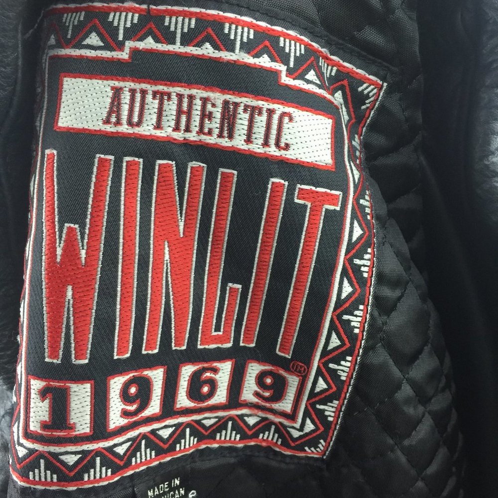 Winlit 1969, Black Leather Bomber Jacket, Large. - Picture 2 of 5